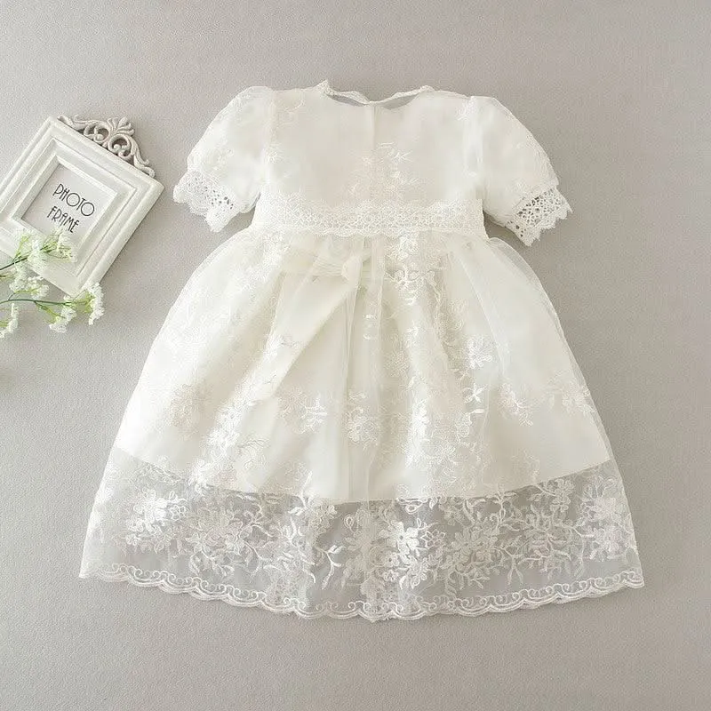 0-24 Months Baby Girl's Birthday Princess Dress Classic Lace Elegant Wedding Flower Girl Gorgeous Flower Girl Evening Dress