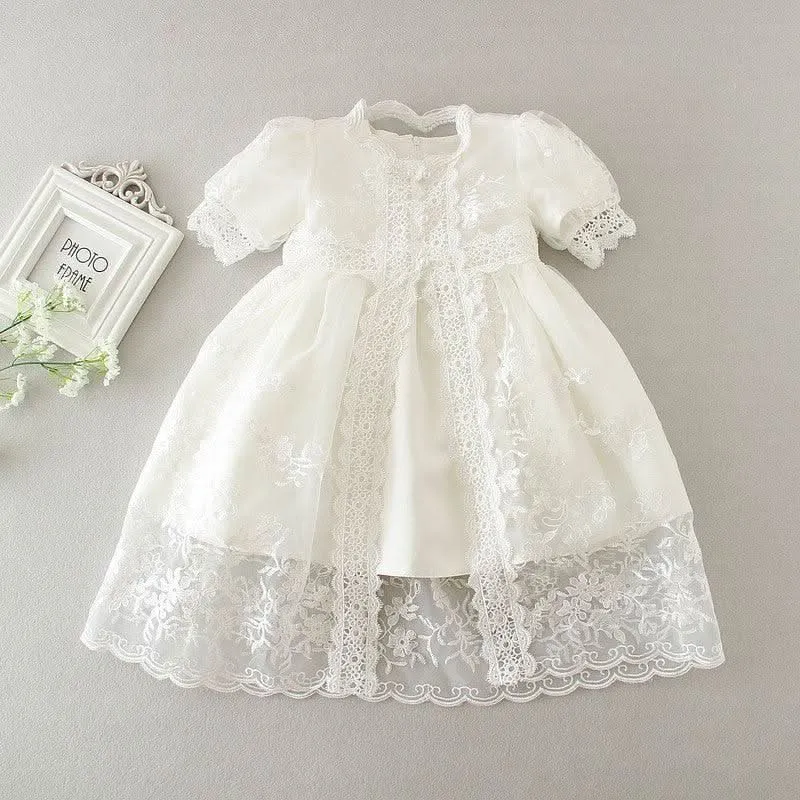 0-24 Months Baby Girl's Birthday Princess Dress Classic Lace Elegant Wedding Flower Girl Gorgeous Flower Girl Evening Dress