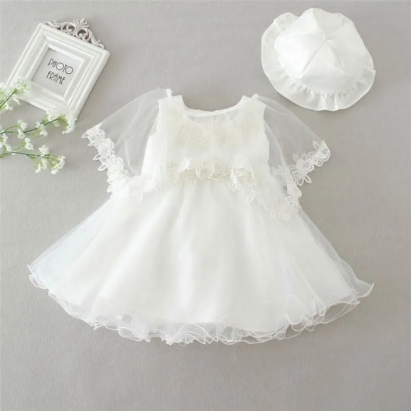 Colorful Dreamy Children's Wear Elegant Lace Princess Dress Baby wedding dress three piece set Birthday party performance costumes