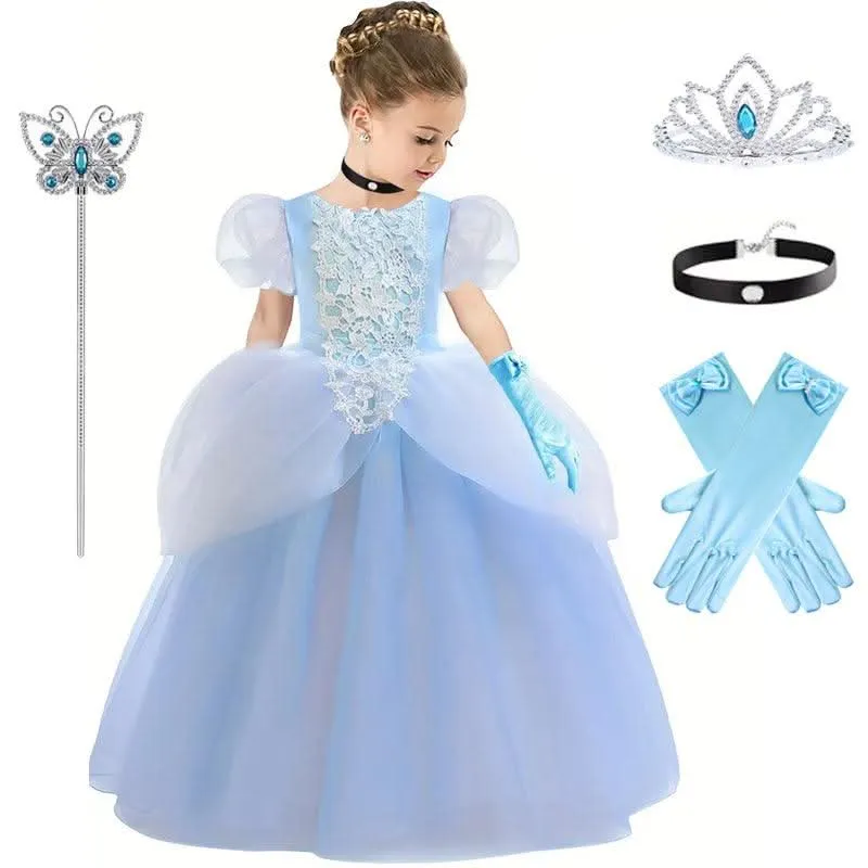 Girls dress Fairy Tale Girls' Gown Exquisite Lace Kids Dress Dreamy Princess Dress