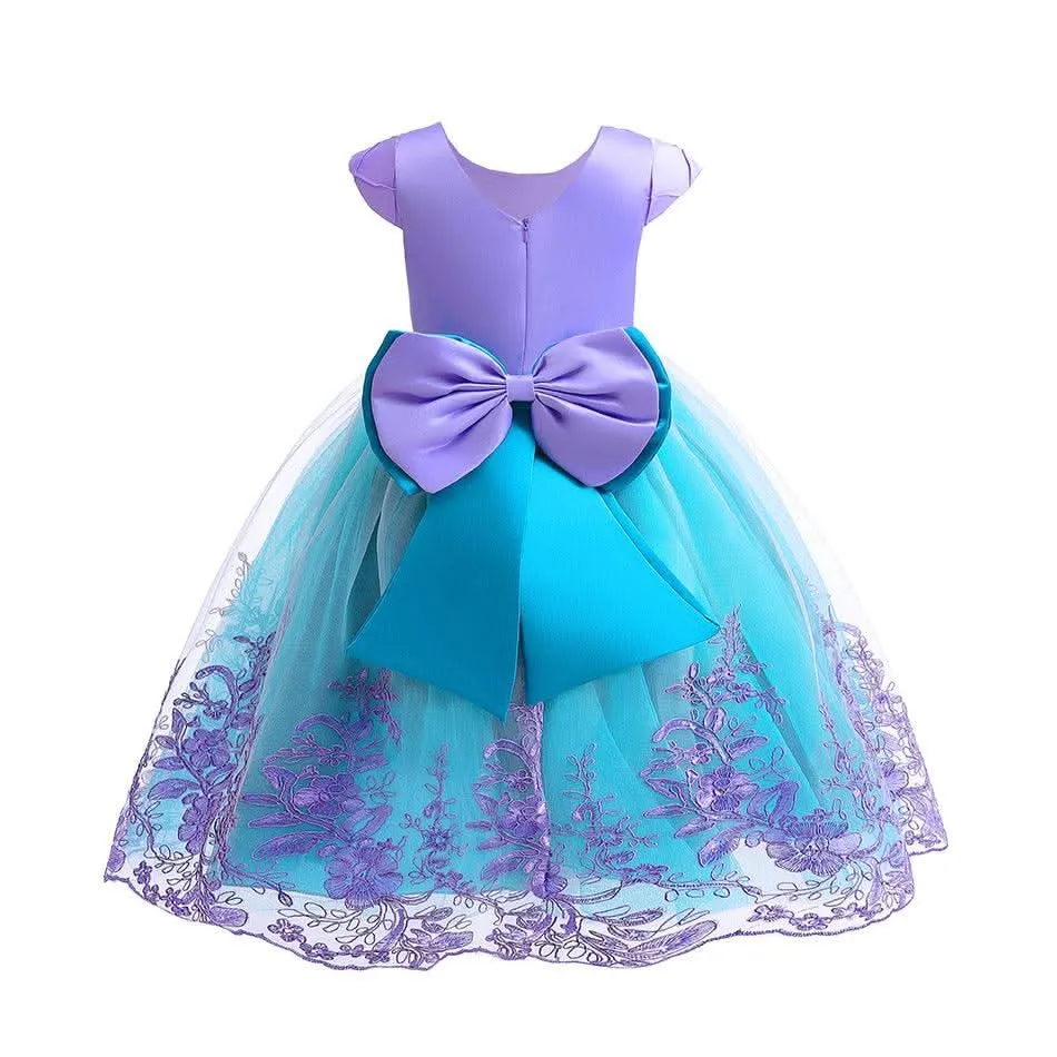 High quality girls mermaid princess accessories dress for 5-6 year olds