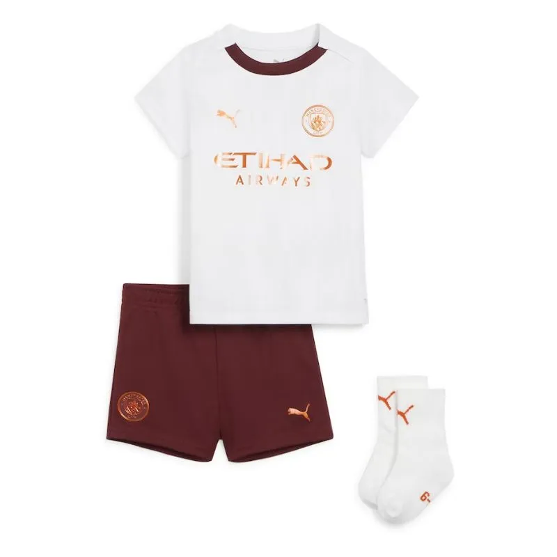 Manchester City Away Kids kit Puma 2023-24 with Grealish 10 printing Jersey - White