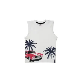 Mish Mish Kids Muscle Tee - Car w/ Palm Trees