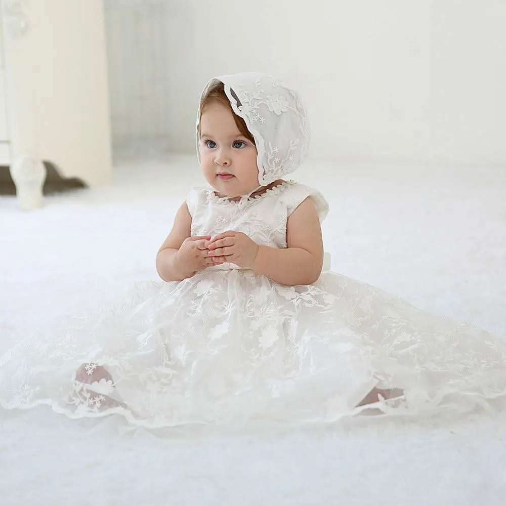 New 0-24 Months Baby Dress Lace Bow Cute Birthday Party Wedding Flower Girl Elegant Girl Princess Dress