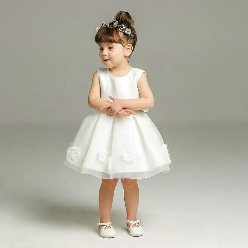 New Summer Children's Dream Girl Princess Dress 0-2 Year Old Cute Baby Dress Lace Embroidered Elegant Evening Dress