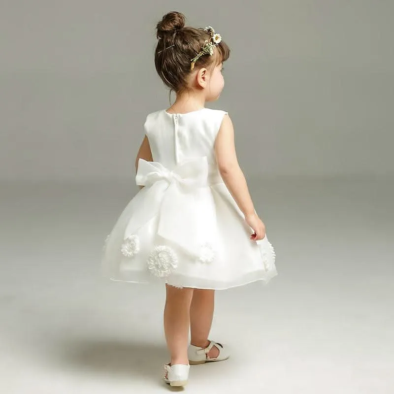 New Summer Children's Dream Girl Princess Dress 0-2 Year Old Cute Baby Dress Lace Embroidered Elegant Evening Dress