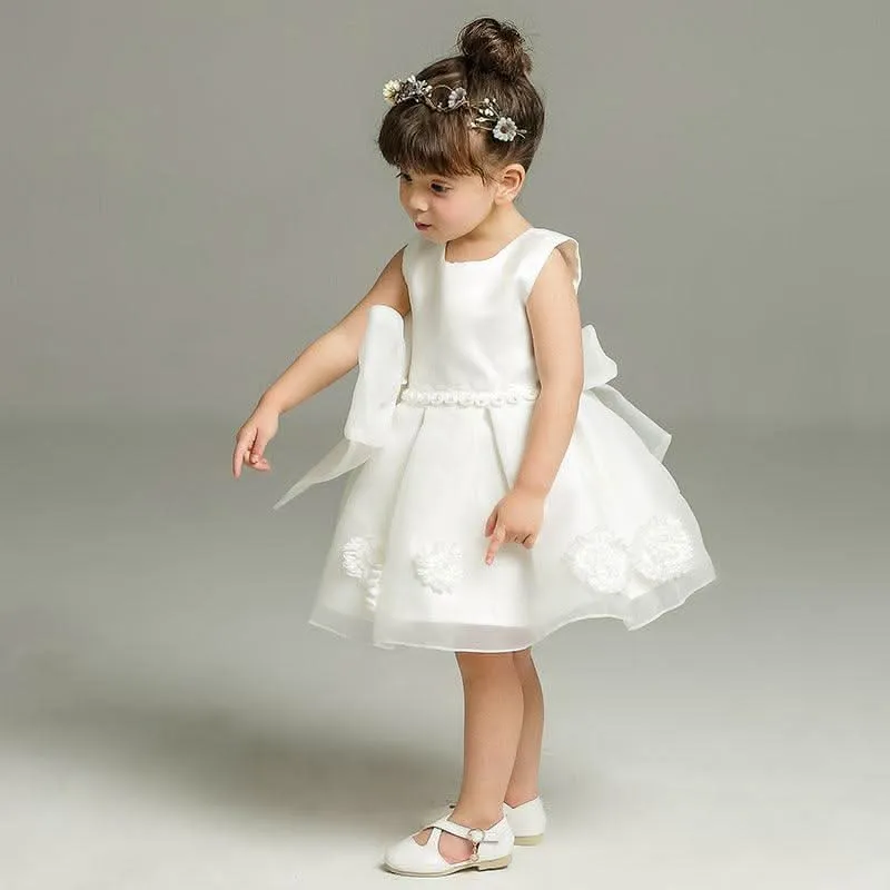 New Summer Children's Dream Girl Princess Dress 0-2 Year Old Cute Baby Dress Lace Embroidered Elegant Evening Dress