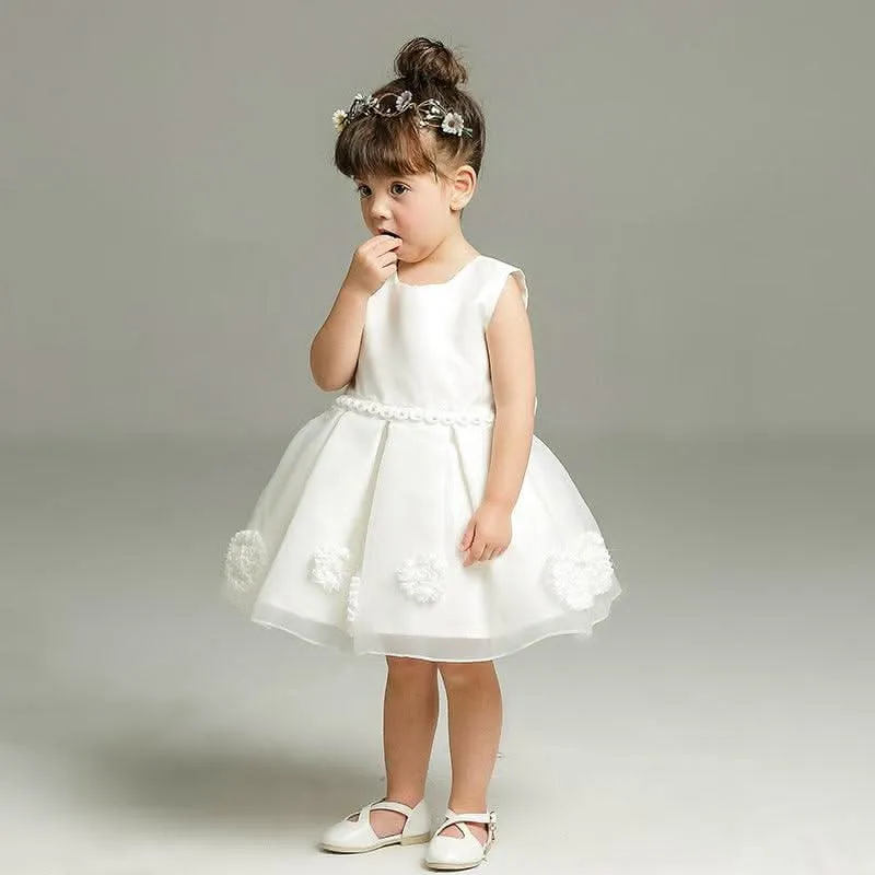 New Summer Children's Dream Girl Princess Dress 0-2 Year Old Cute Baby Dress Lace Embroidered Elegant Evening Dress