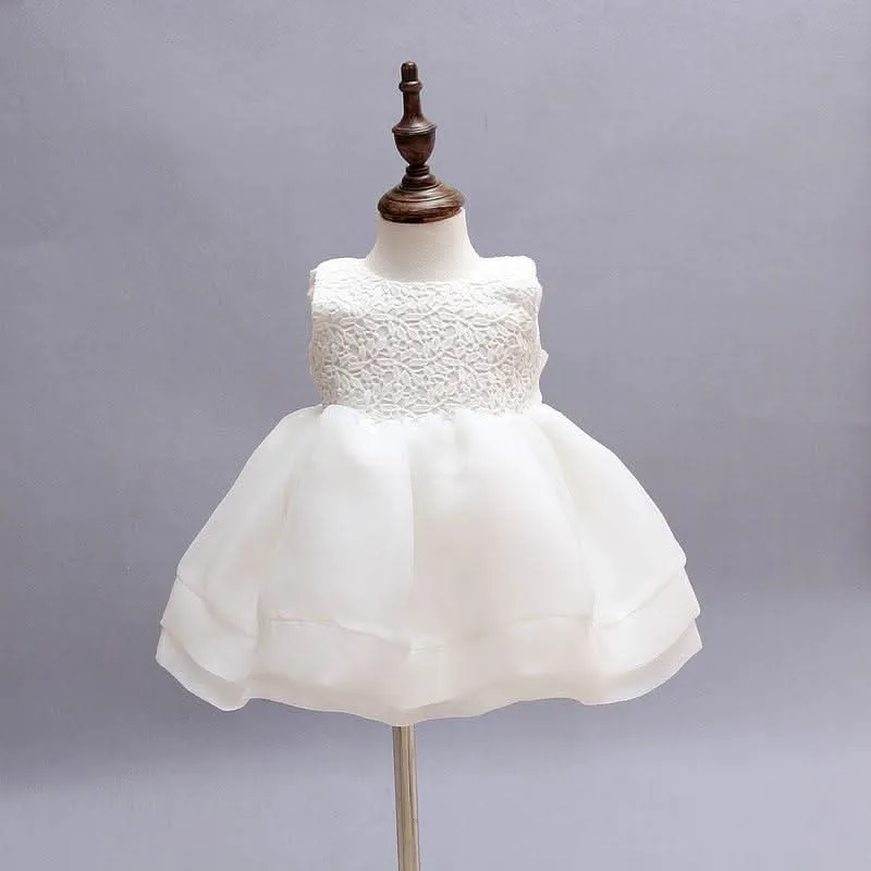 Newborn clothes summer new girls' wedding dress flower girl evening dress elegant and gorgeous lace baby full moon dress