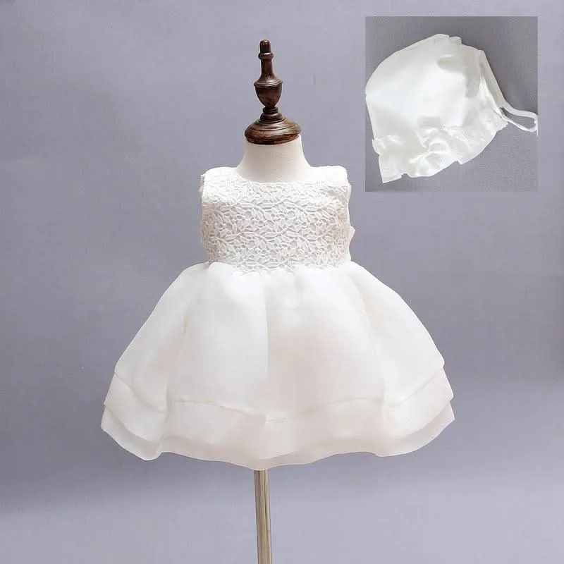 Newborn clothes summer new girls' wedding dress flower girl evening dress elegant and gorgeous lace baby full moon dress