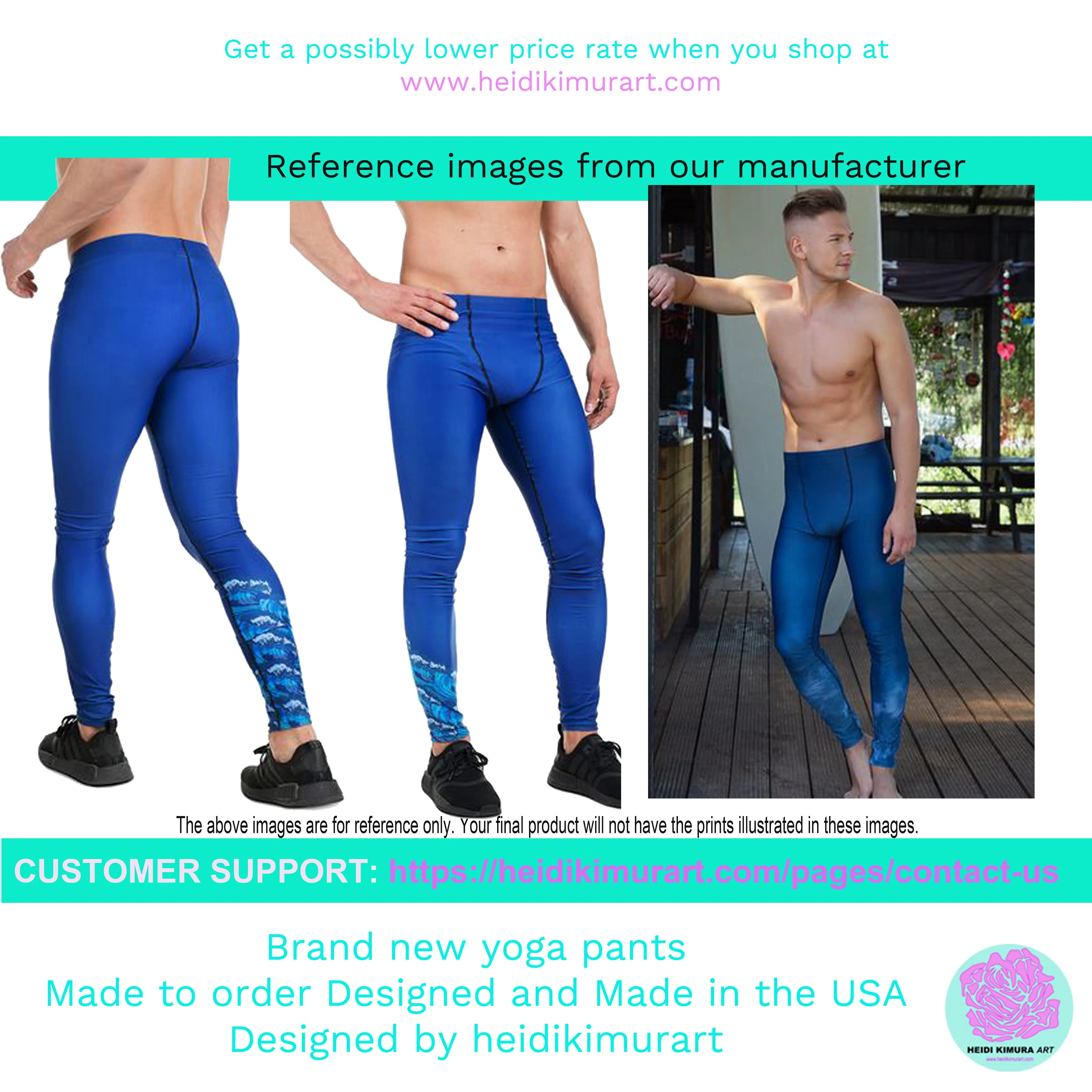 Pink Color Block Colorful Meggings, Pink Shade Duo Colors Premium Men's Leggings Meggings Tights Pants- Made in USA/ EU