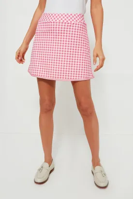 Pink Gingham 16 Inch Karrie Golf Skirt