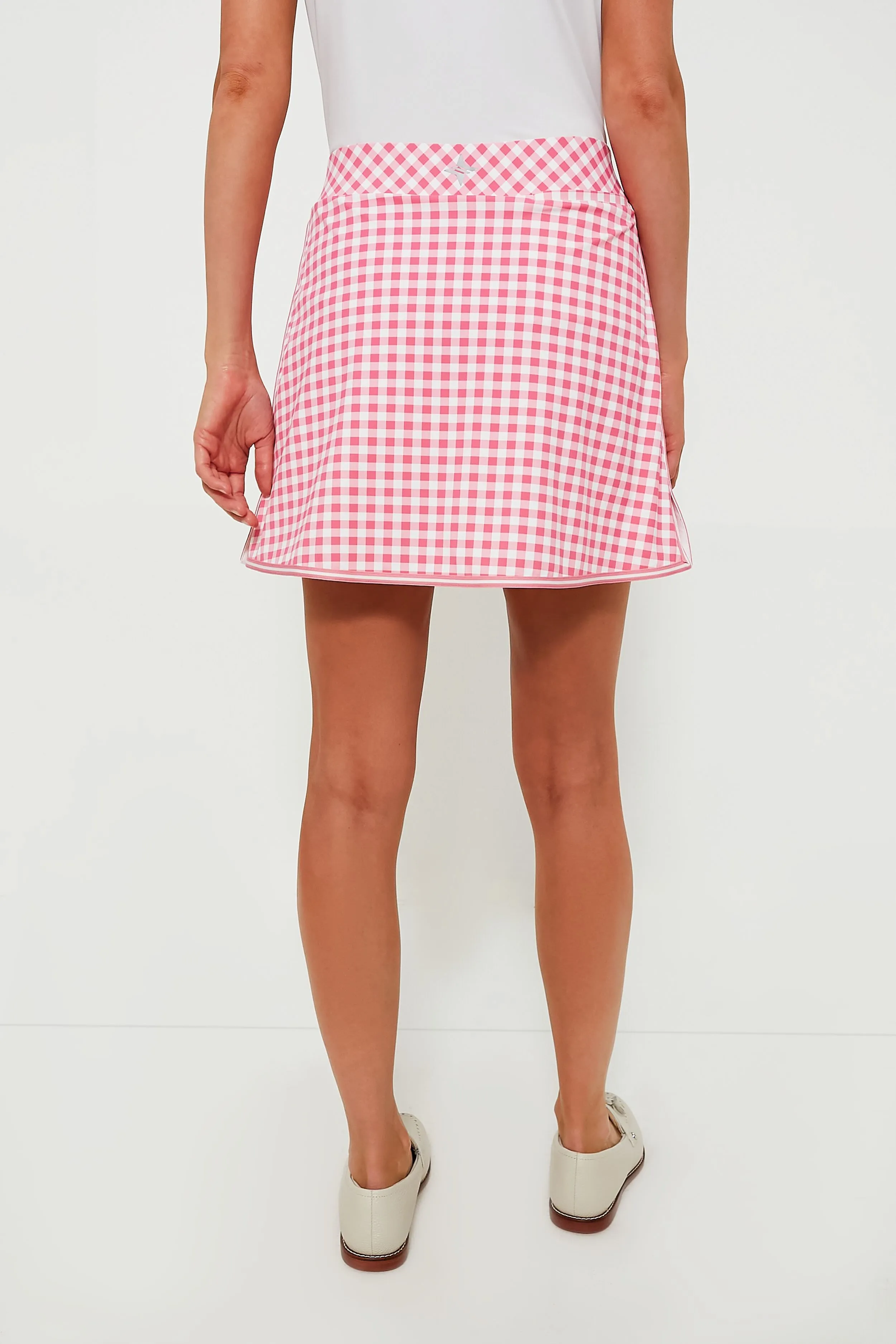 Pink Gingham 16 Inch Karrie Golf Skirt