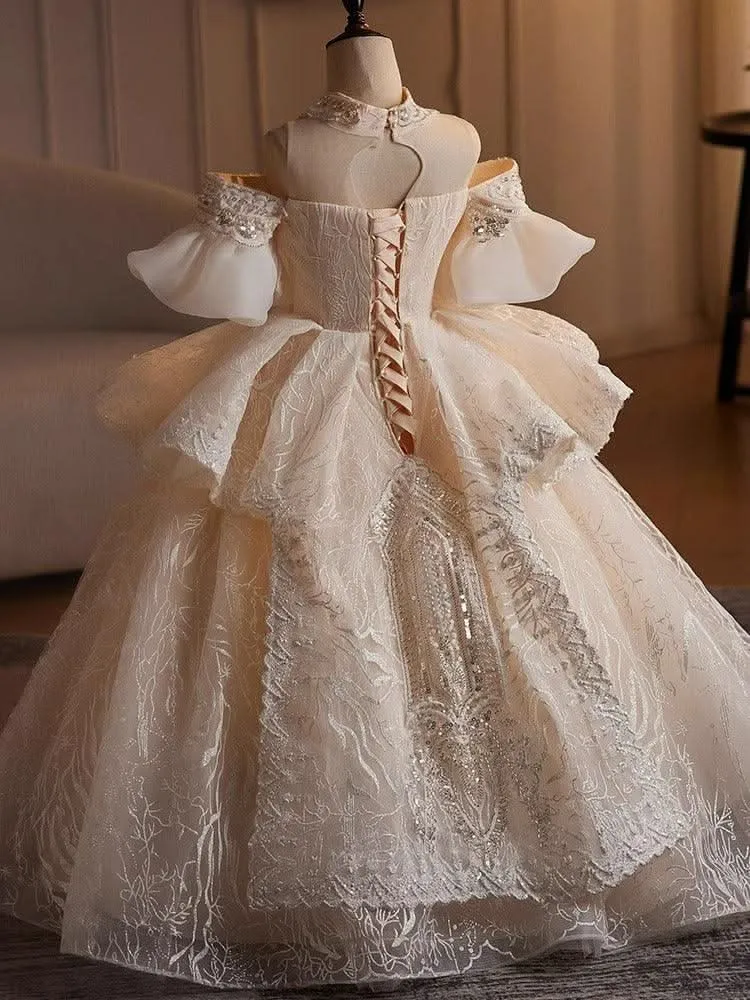 Princess Dream Lace Dress Royal Luxury Girl's Dress