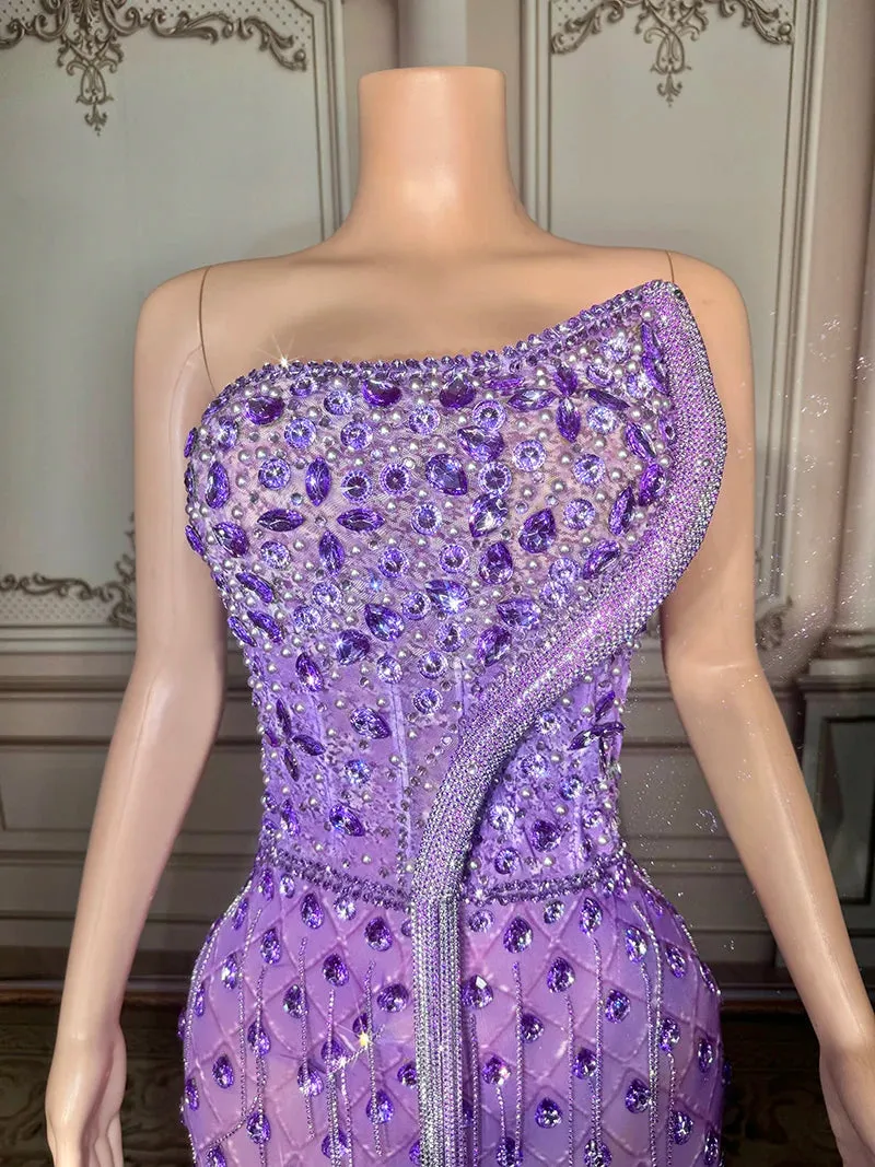 Trend4us Luxury Glamorous Beaded Mermaid Gown